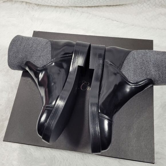 J. Crew Black Spazzo Ribbed-knit Cuff Boot Size 9.5 - Picture 5 of 8